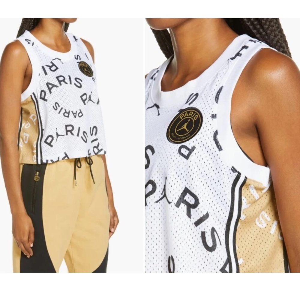 Nike x PARIS SAINT-GERMAIN | Small | Cropped Jersey Tank - Club Gold